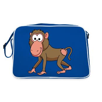 Monkey monkey comic - Retro Bag - blue/white - Back