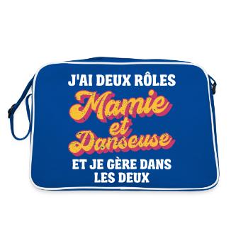 mamie danseuse je gère rétro 80s humour - Sac Retro - bleu/blanc - Dos