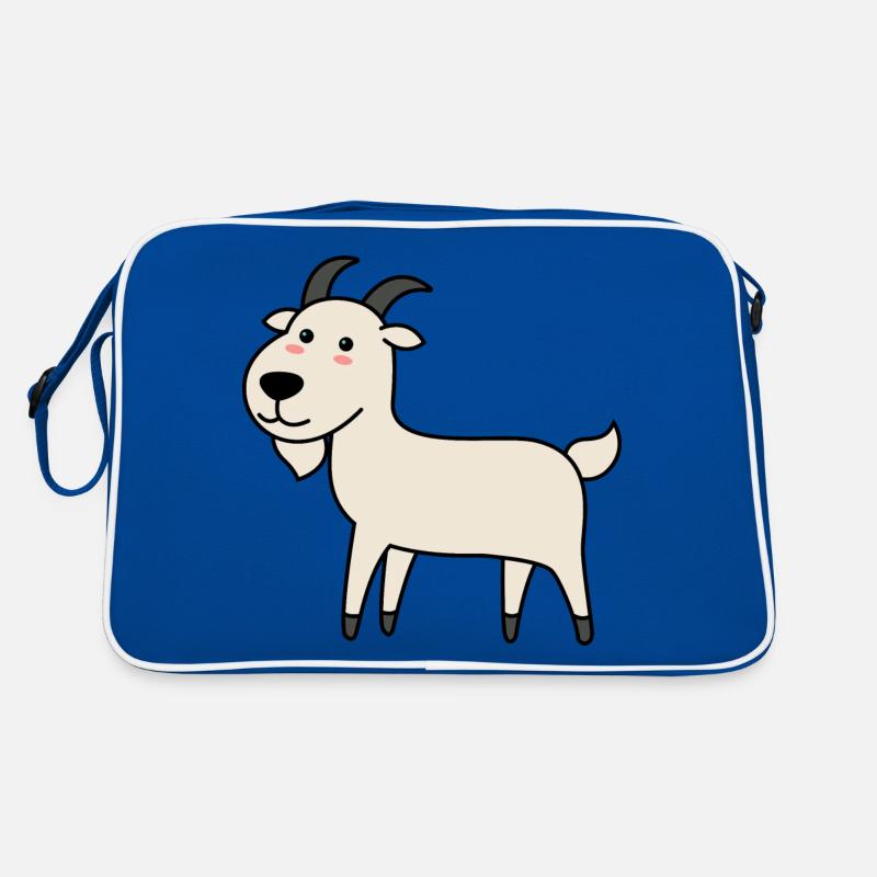 Bergziege Comic Tier Retro Tasche