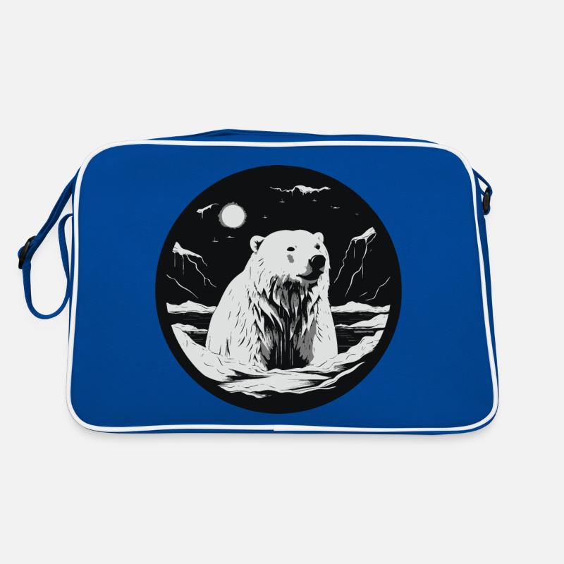 Eisbär - Retro Tasche - Blau/Weiß