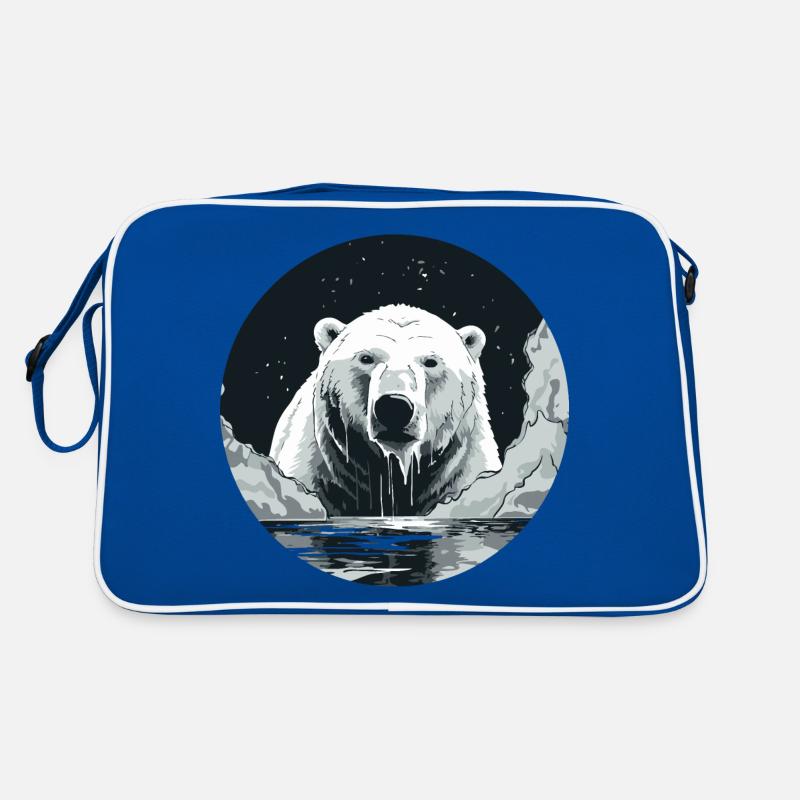 Eisbär - Retro Tasche - Blau/Weiß