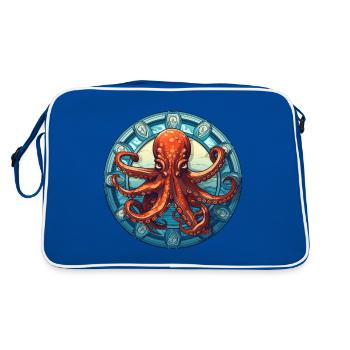 Octopuses - Retro Bag - blue/white - Back