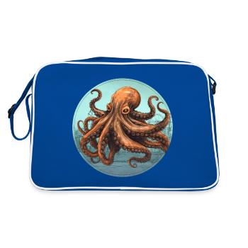 Octopuses - Retro Bag - blue/white - Back