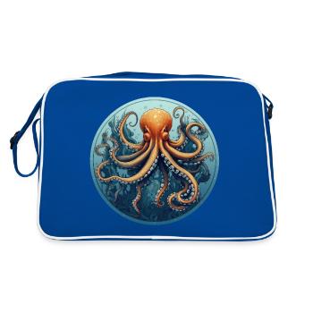 Octopuses - Retro Bag - blue/white - Back