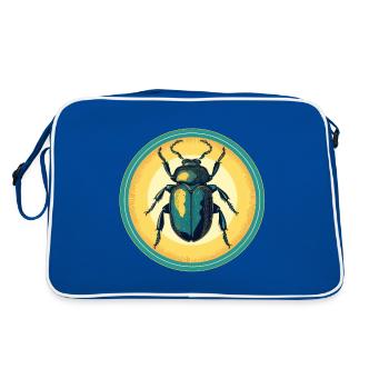 bark beetle - Retro Bag - blue/white - Back