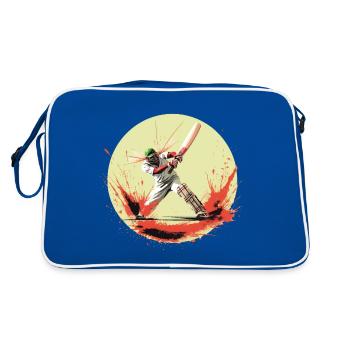Cricket - Retro Tasche - Blau/Weiß - Hinten