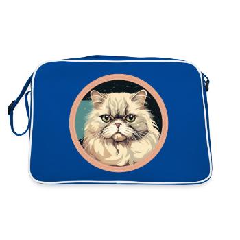 Chat persan - Sac Retro - bleu/blanc - Dos