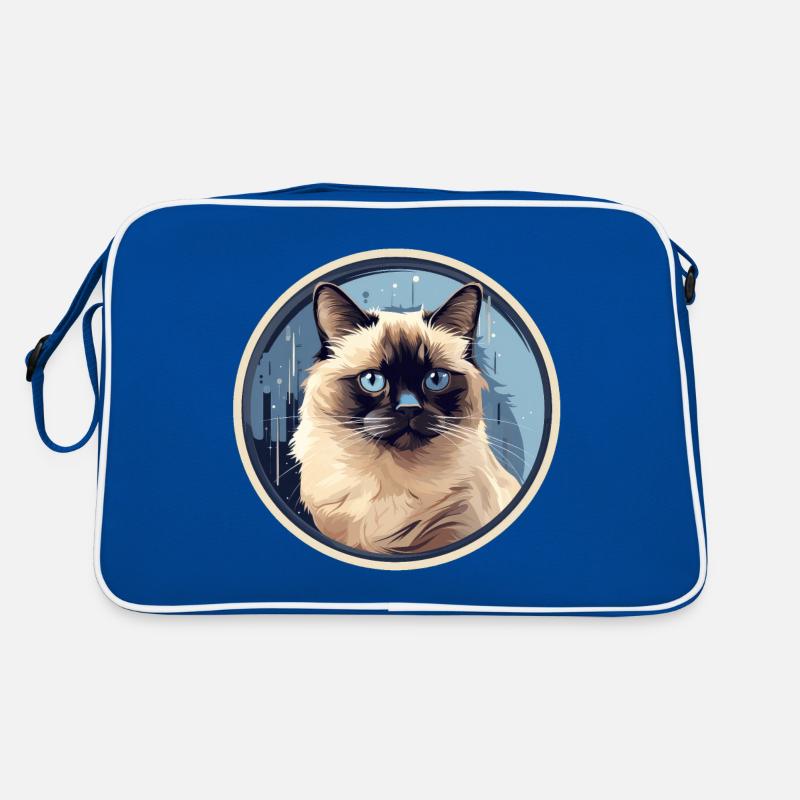 Birma Katze Retro Tasche