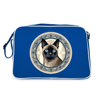 Chat siamois - Sac Retro - bleu/blanc - Dos