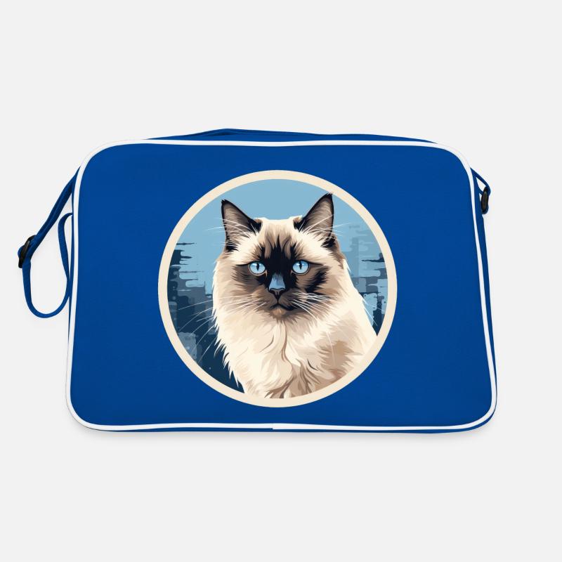 Birma Katze Retro Tasche
