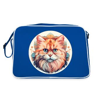 Chat persan - Sac Retro - bleu/blanc - Dos