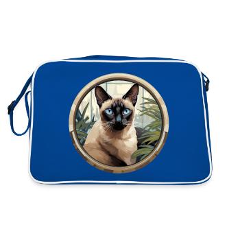 Chat siamois - Sac Retro - bleu/blanc - Dos