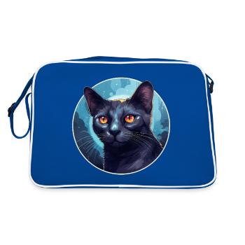 Chat bleu russe - Sac Retro - bleu/blanc - Dos