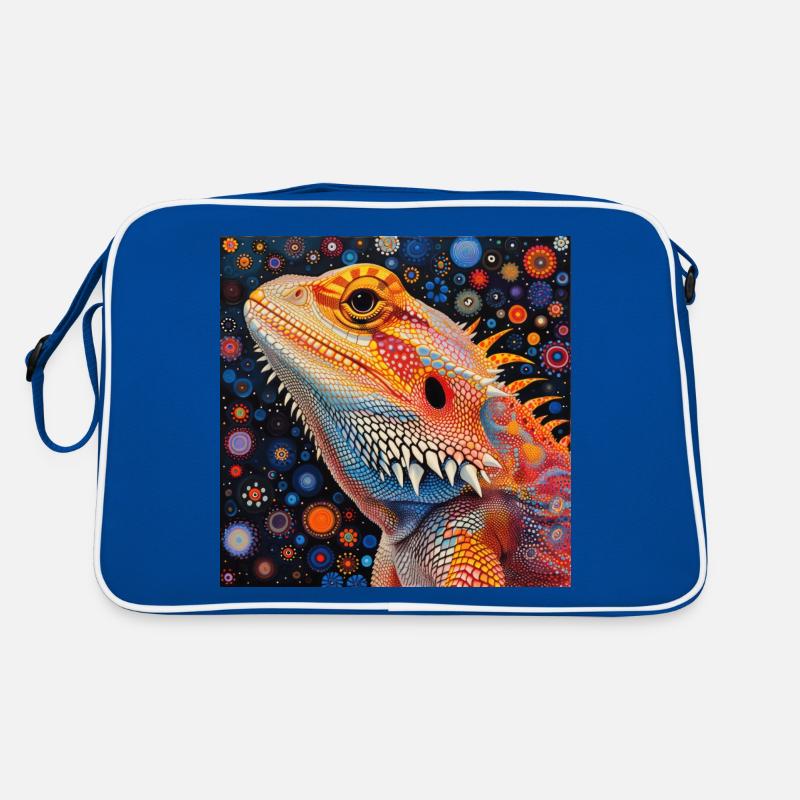 Bartagamen, bunt, tier, geschenk, geschenkidee Retro Tasche
