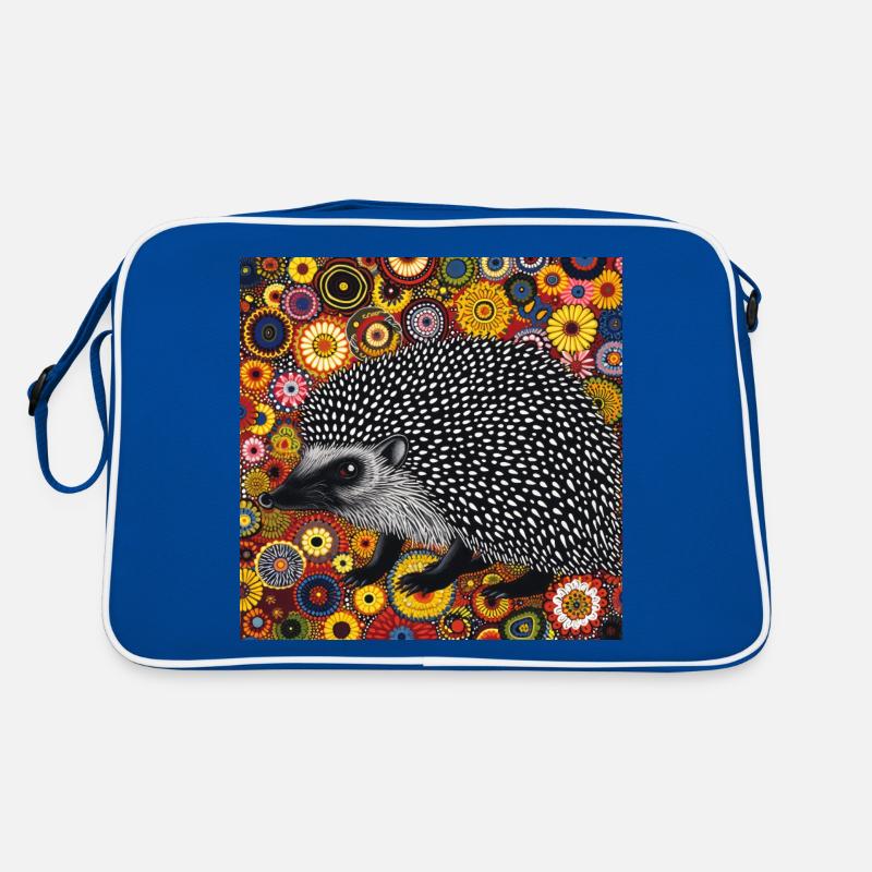 igel, bunt, tier, geschenk, geschenkidee Retro Tasche