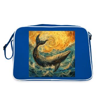 Poisson-baleine Van Gogh - Sac Retro - bleu/blanc - Dos