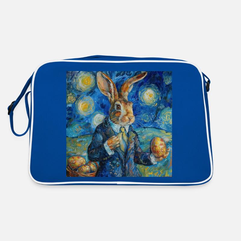 lapin de Pâques, Pâques, lapin, joyeuses Pâques, oeufs de Pâques Sac Retro