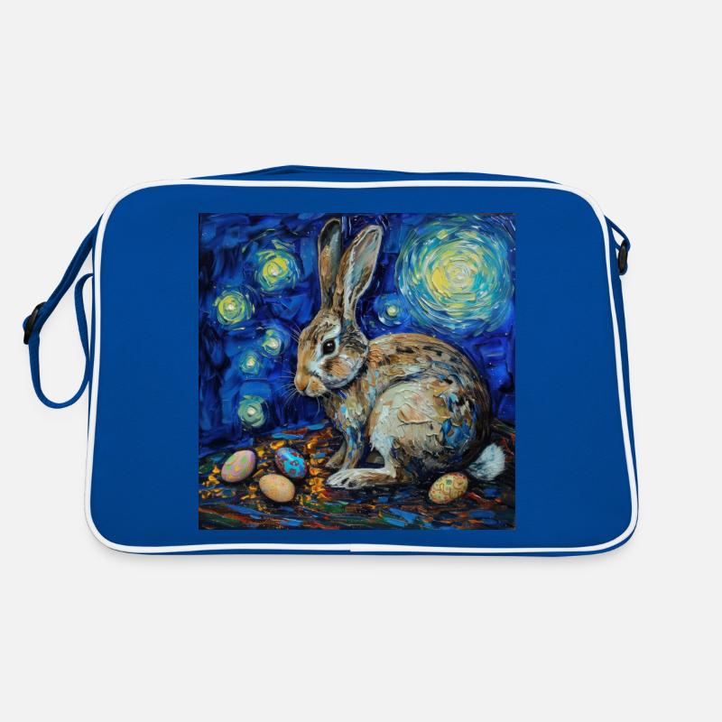 lapin de Pâques, Pâques, lapin, joyeuses Pâques, oeufs de Pâques Sac Retro
