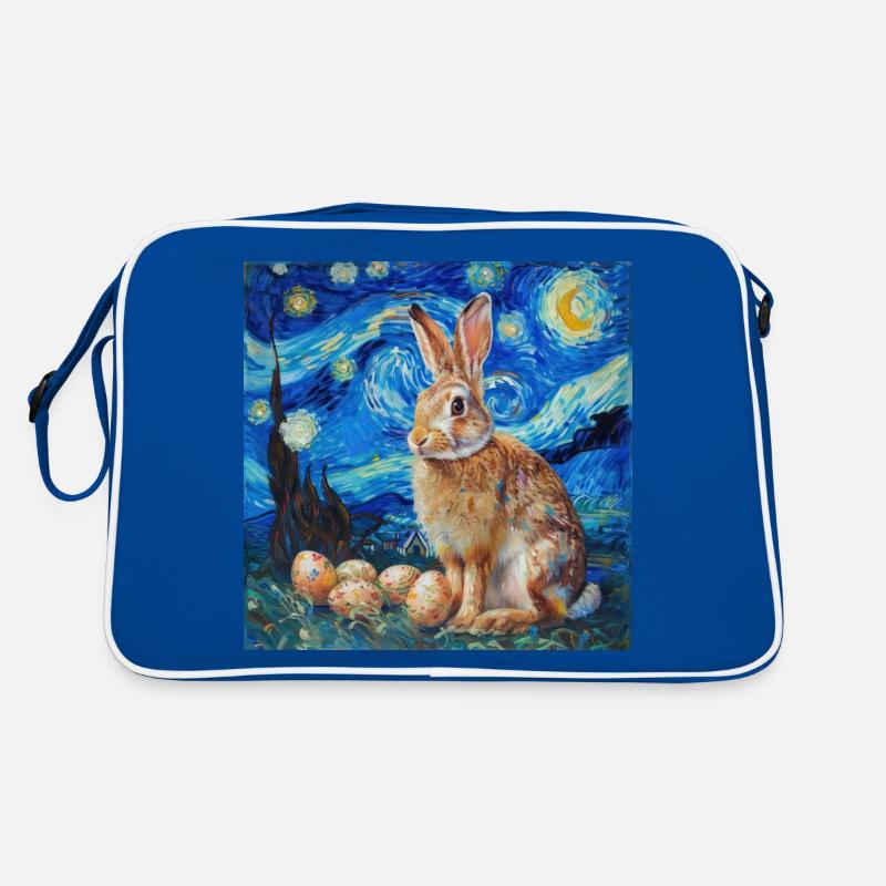 lapin de Pâques, Pâques, lapin, joyeuses Pâques, oeufs de Pâques Sac Retro