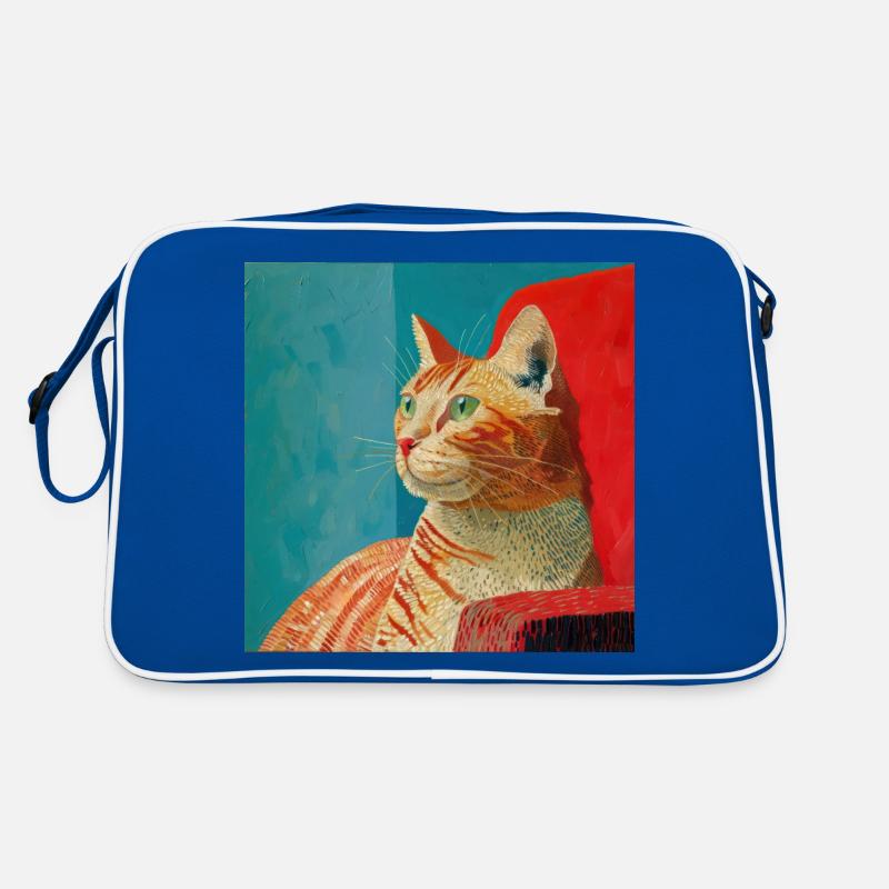 Katze, katzenmotiv, popart, geschenk, geschenkidee Retro Tasche