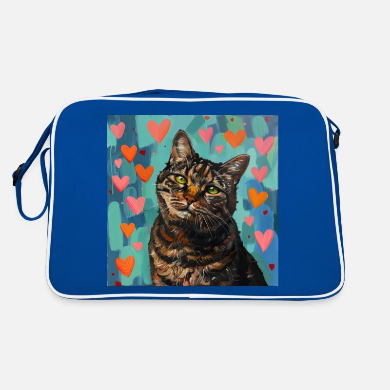 Katze, katzenmotiv, popart, geschenk, geschenkidee Retro Tasche