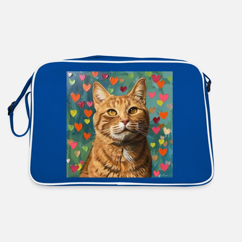Katze, katzenmotiv, popart, geschenk, geschenkidee Retro Tasche