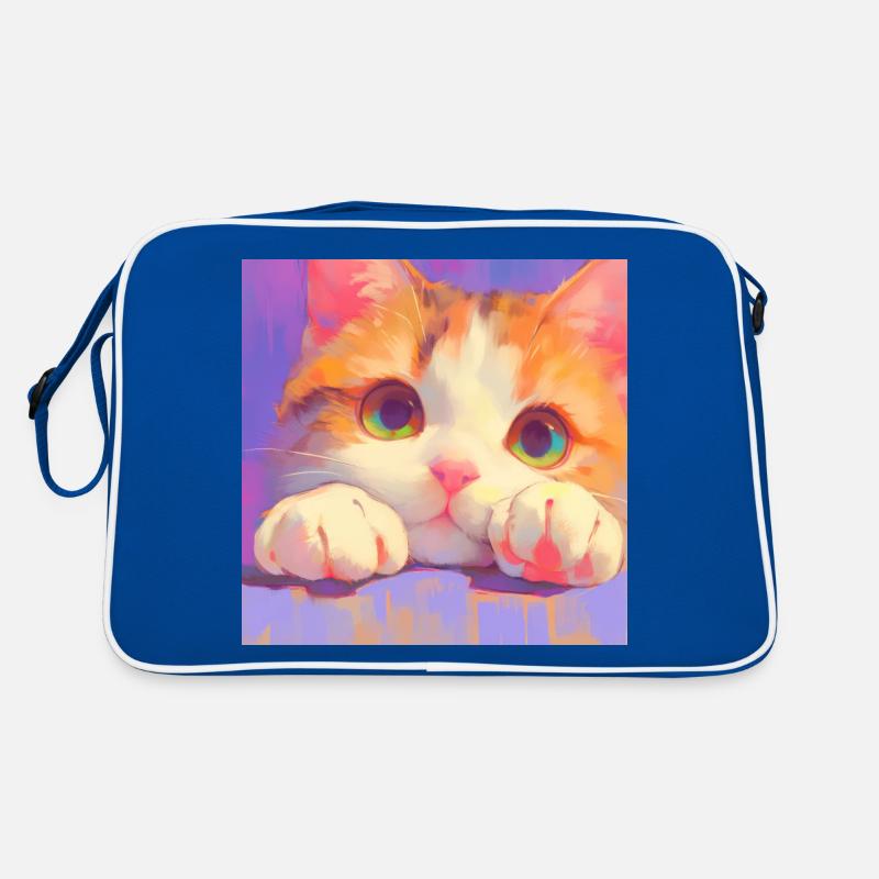 Chat, Motif De Chat Sac Retro