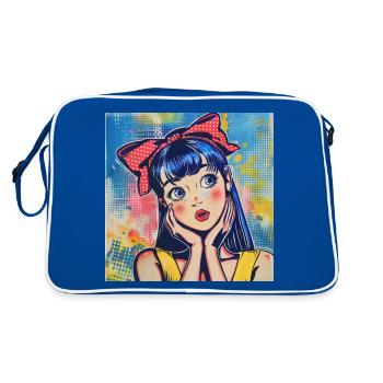 Anime, Waifu, Japan - Retro Bag - blue/white - Back