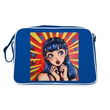 Anime, Waifu, Japan - Retro Bag - blue/white - Back
