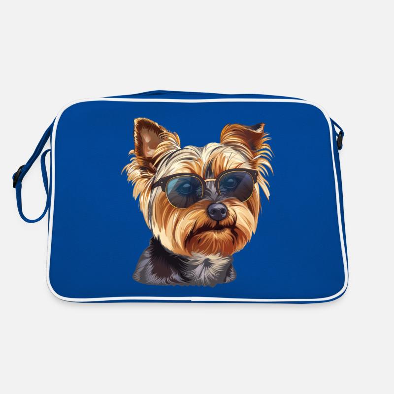 Yorkshire Terrier, Hund, Sonnenbrille, Sommer Retro Tasche