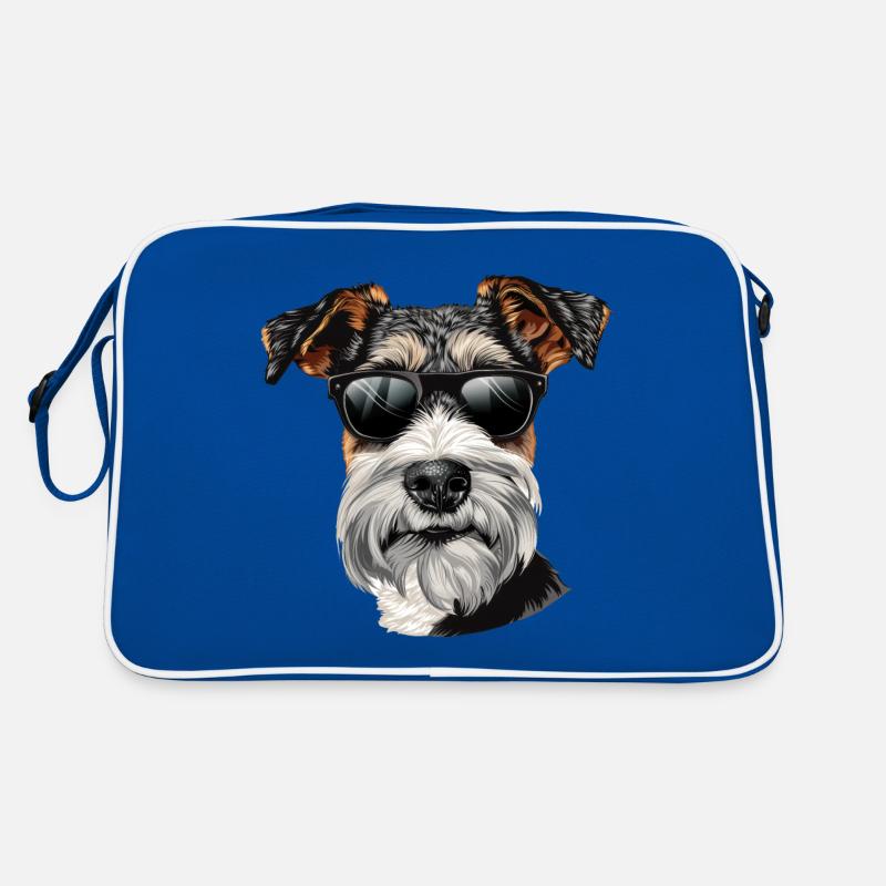 Wirehaired Fox Terrier, Wire Fox Terrier, Dog Retro Bag