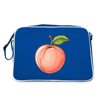 Peach, Peach, Fruit, Fruit - Retro Bag - blue/white - Back
