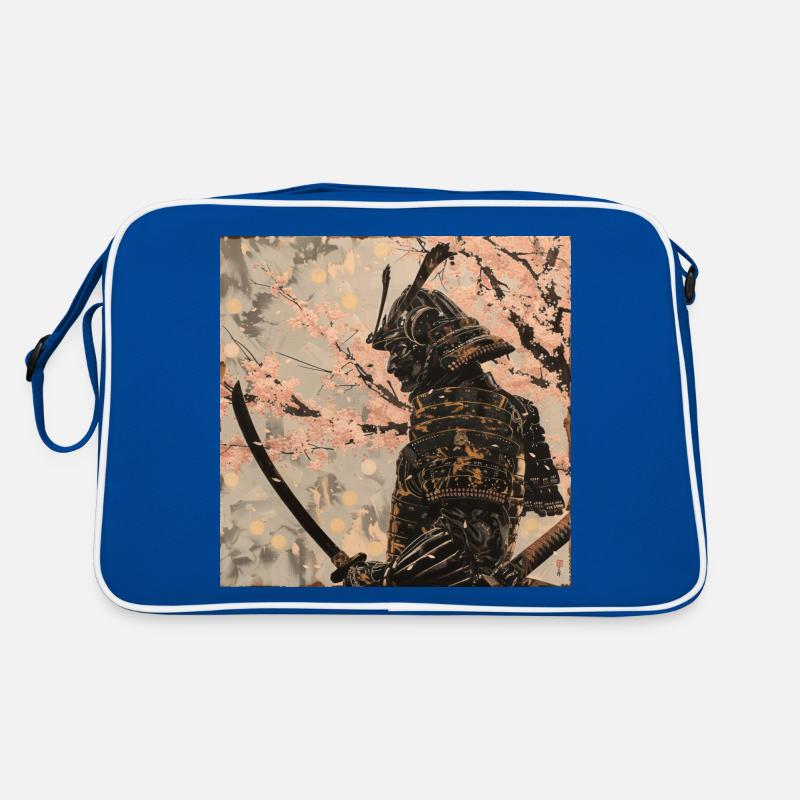 Japanisch, Samurai, Kirschblüte, Kunst, Ukiyo-E Retro Tasche