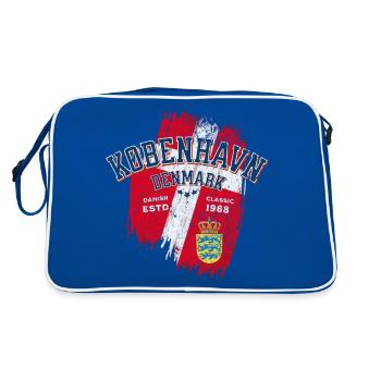 Kobenhavn Denmark Danish classic - Sac Retro - bleu/blanc - Dos