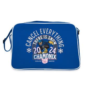 Cancel everything there is snow in Chamonix - Retro Bag - blue/white - Back