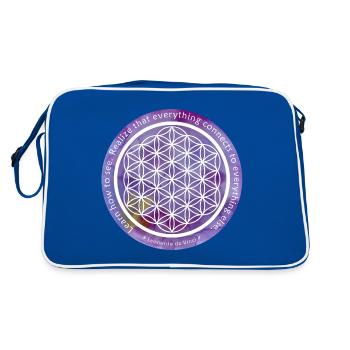 Fleur de vie - Léonard de Vinci - Sac Retro - bleu/blanc - Dos