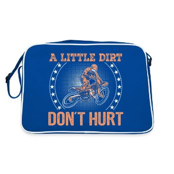 A LITTLE DIRT DON'T HURT - Retro Tasche - Blau/Weiß - Hinten