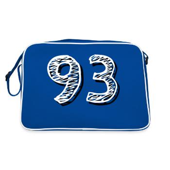 Numéro 93 MT INC PENCIL - Sac Retro - bleu/blanc - Dos