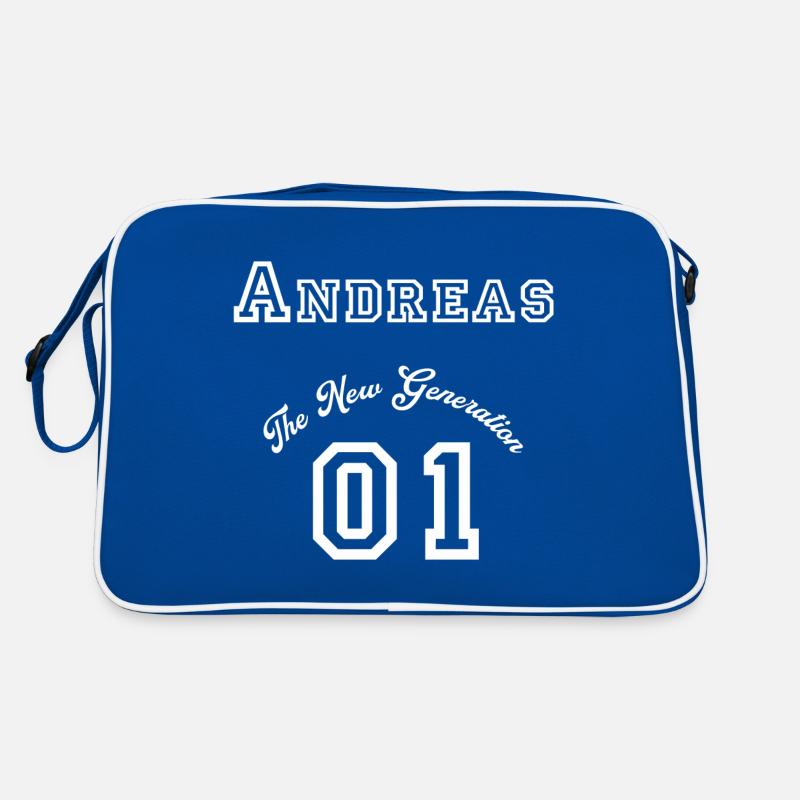 First name Andreas, white Retro Bag
