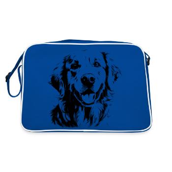 Golden Retriever - Retro Bag - blue/white - Back