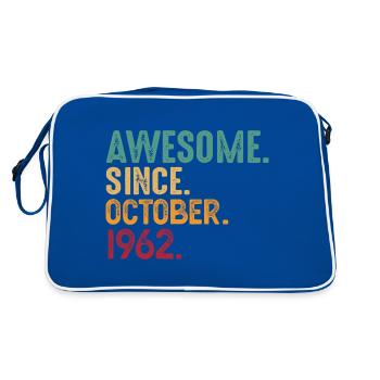 Octobre 1962 - Cadeau du 60e anniversaire. Légende. - Sac Retro - bleu/blanc - Dos