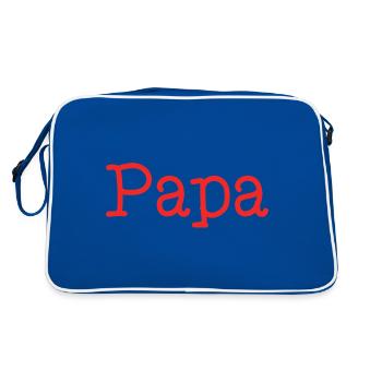 BONNE FÊTE PAPA. PAPA. FÊTE DES PÈRES. PÈRE - Sac Retro - bleu/blanc - Dos