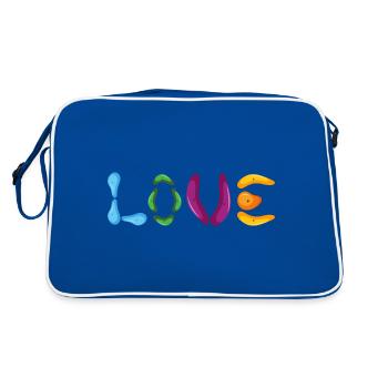 bloc rocher rochers escalade libre amour - Sac Retro - bleu/blanc - Dos