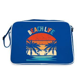 Beach Life Retro Sunset - Retro Bag - blue/white - Back