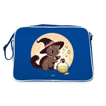 Potion Cat - Retro Bag - blue/white - Back