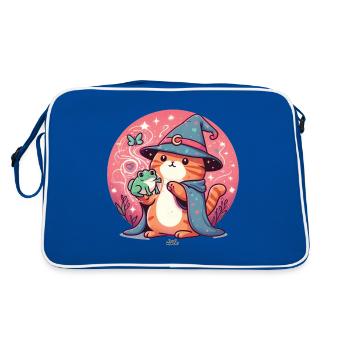 Chat et grenouille - Sac Retro - bleu/blanc - Dos