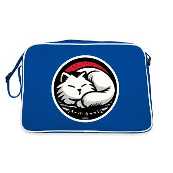 Sleeper Cat - Retro Bag - blue/white - Back