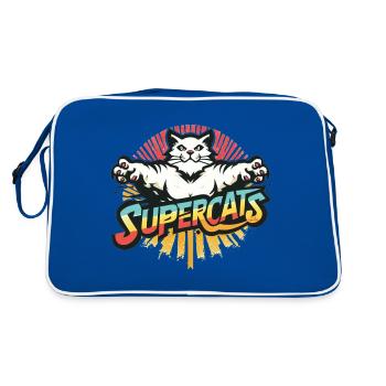 Supercats 4 Logo - Retro Bag - blue/white - Back