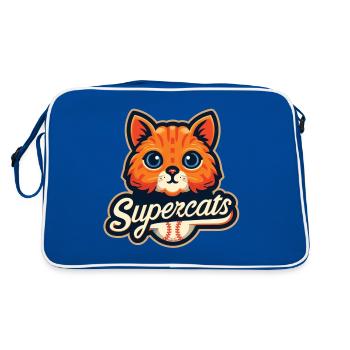 Supercats 5 Logo - Retro Bag - blue/white - Back