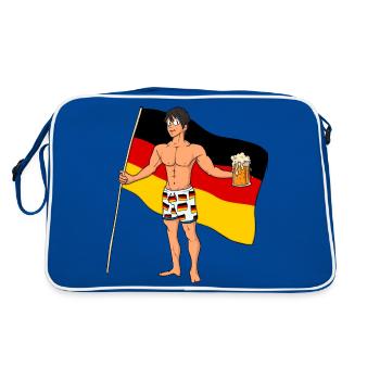 Hot Boy allemand - Sac Retro - bleu/blanc - Dos